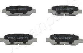 Japanparts PP-702AF - Тормозные колодки, дисковые, комплект www.autospares.lv