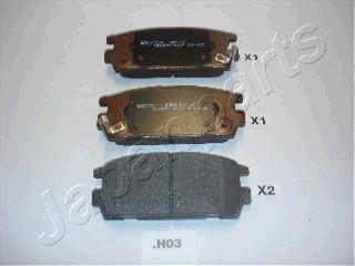 Japanparts PP-H03AF - Brake Pad Set, disc brake www.autospares.lv