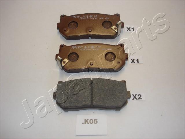 Japanparts PP-K05AF - Brake Pad Set, disc brake www.autospares.lv