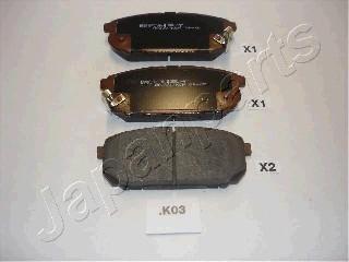 Japanparts PP-K03AF - Bremžu uzliku kompl., Disku bremzes www.autospares.lv