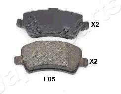 Japanparts PP-L05AF - Bremžu uzliku kompl., Disku bremzes autospares.lv