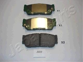 Japanparts PP-S02AF - Тормозные колодки, дисковые, комплект www.autospares.lv