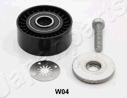 Japanparts RP-W04 - Pulley, v-ribbed belt www.autospares.lv