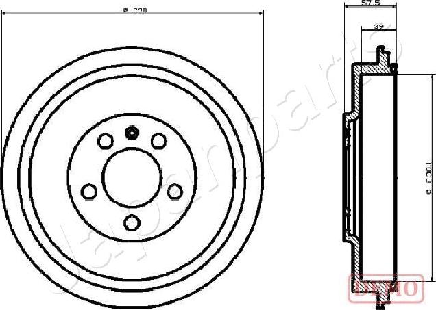 Japanparts TA-0906C - Bremžu trumulis www.autospares.lv