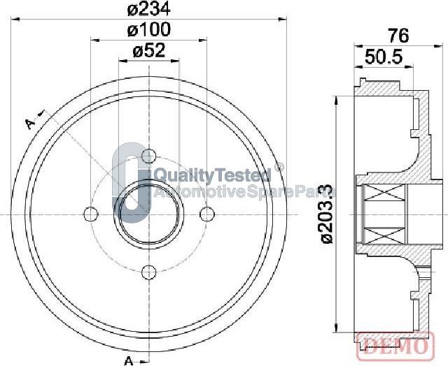 Japanparts TA0409JM - Bremžu trumulis www.autospares.lv