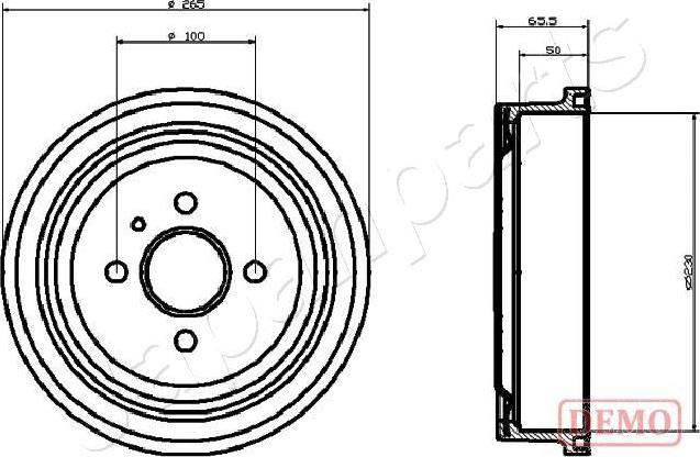 Japanparts TA-0404C - Bremžu trumulis www.autospares.lv