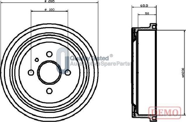 Japanparts TA0404JM - Bremžu trumulis www.autospares.lv