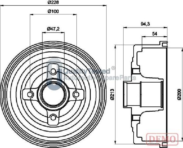 Japanparts TA0412JM - Bremžu trumulis www.autospares.lv