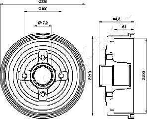 Japanparts TA-0412 - Bremžu trumulis www.autospares.lv