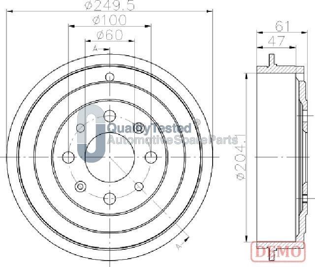 Japanparts TA0606JM - Bremžu trumulis www.autospares.lv