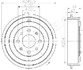 Japanparts TA-0606 - Bremžu trumulis www.autospares.lv