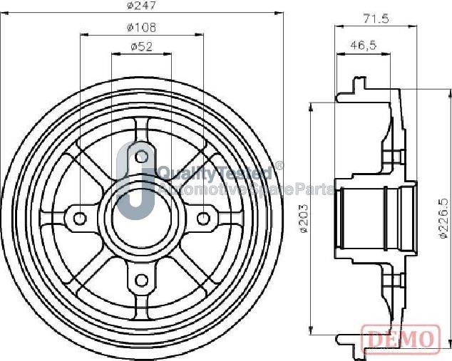 Japanparts TA0610JM - Bremžu trumulis www.autospares.lv