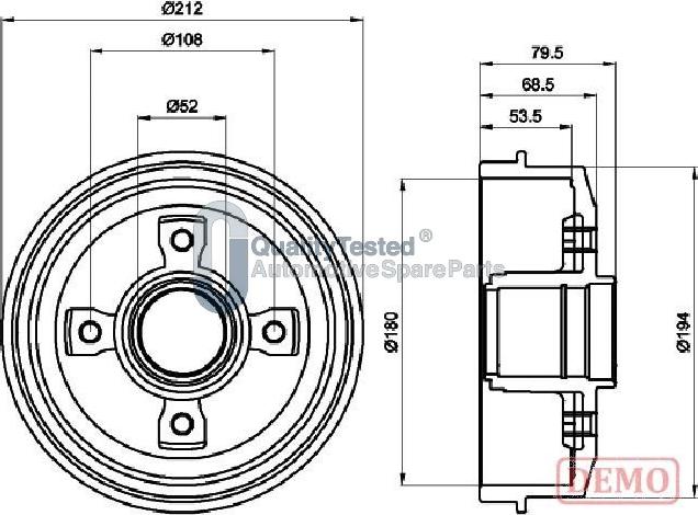 Japanparts TA0612JM - Bremžu trumulis www.autospares.lv