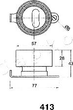 Japko 45413 - Натяжитель, ремень ГРМ www.autospares.lv