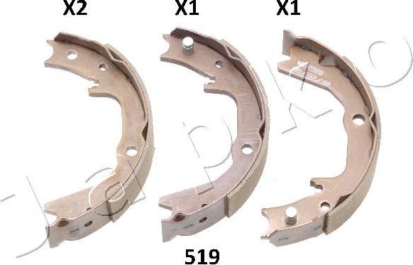 Japko 55519 - Brake Shoe Set, parking brake www.autospares.lv