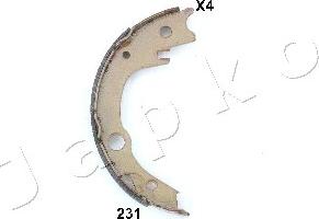 Japko 55231 - Brake Shoe Set, parking brake www.autospares.lv