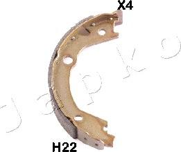 Japko 55H22 - Brake Shoe Set, parking brake www.autospares.lv