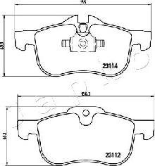 Japko 50494 - Bremžu uzliku kompl., Disku bremzes www.autospares.lv