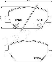 Japko 500418 - Bremžu uzliku kompl., Disku bremzes www.autospares.lv