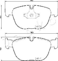 Japko 500132 - Bremžu uzliku kompl., Disku bremzes www.autospares.lv