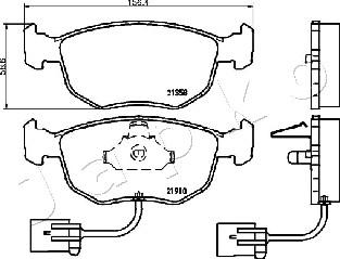 Japko 500304 - Bremžu uzliku kompl., Disku bremzes www.autospares.lv