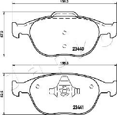 Japko 500307 - Bremžu uzliku kompl., Disku bremzes www.autospares.lv