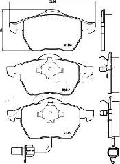 Japko 500313 - Brake Pad Set, disc brake www.autospares.lv