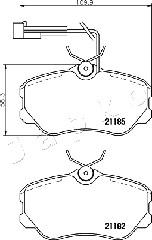 Japko 500218 - Тормозные колодки, дисковые, комплект www.autospares.lv