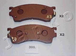 Japko 50399 - Brake Pad Set, disc brake www.autospares.lv