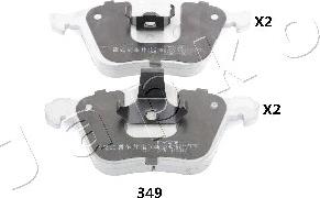 Japko 50349 - Тормозные колодки, дисковые, комплект www.autospares.lv