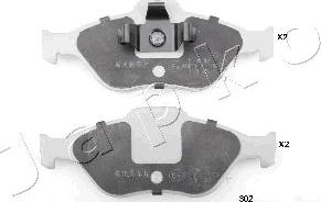 Japko 50302 - Brake Pad Set, disc brake www.autospares.lv