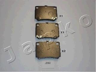 Japko 51592 - Bremžu uzliku kompl., Disku bremzes www.autospares.lv