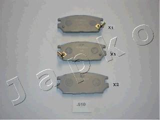 Japko 51510 - Brake Pad Set, disc brake www.autospares.lv