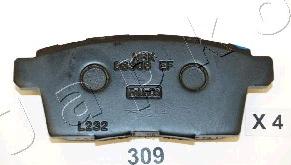 Japko 51309 - Brake Pad Set, disc brake www.autospares.lv