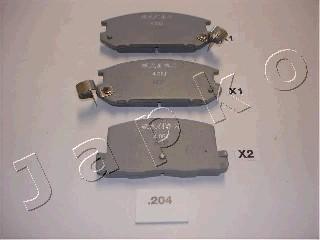 Japko 51204 - Brake Pad Set, disc brake www.autospares.lv