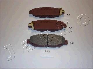 Japko 51212 - Brake Pad Set, disc brake www.autospares.lv