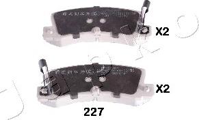 Japko 51227 - Brake Pad Set, disc brake www.autospares.lv