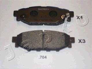 Japko 51704 - Brake Pad Set, disc brake www.autospares.lv