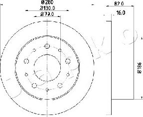 Japko 610611 - Тормозной диск www.autospares.lv