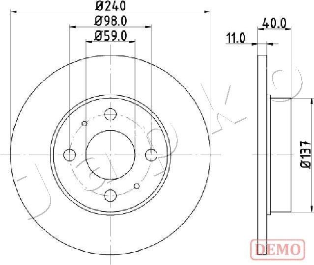 DJ Parts BD1300 - Bremžu diski www.autospares.lv