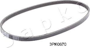 Japko 3PK670 - Ķīļrievu siksna www.autospares.lv