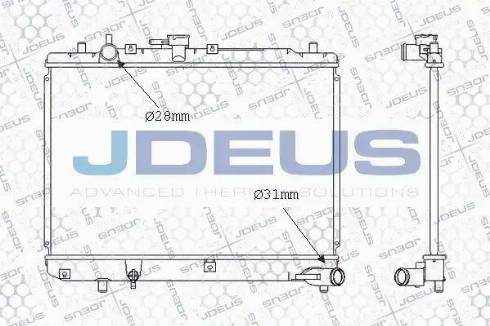 Jdeus 016N10 - Радиатор, охлаждение двигателя www.autospares.lv