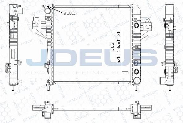 Jdeus M-0570100 - Radiators, Motora dzesēšanas sistēma www.autospares.lv