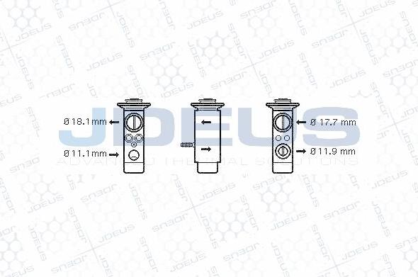 Jdeus VE0170000 - Izplešanās vārsts, Gaisa kond. sistēma www.autospares.lv