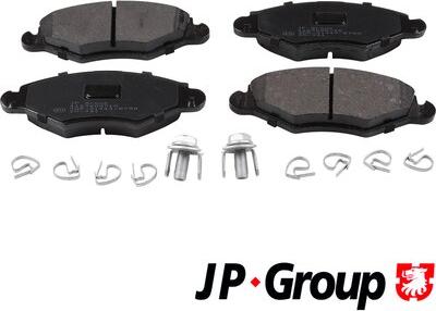 JP Group 4163600710 - Тормозные колодки, дисковые, комплект www.autospares.lv