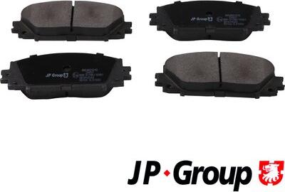 JP Group 4863601210 - Тормозные колодки, дисковые, комплект www.autospares.lv