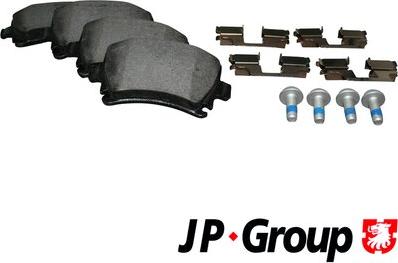 JP Group 1163705410 - Тормозные колодки, дисковые, комплект www.autospares.lv