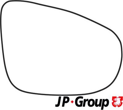 JP Group 1189304780 - Spoguļstikls, Ārējais atpakaļskata spogulis www.autospares.lv