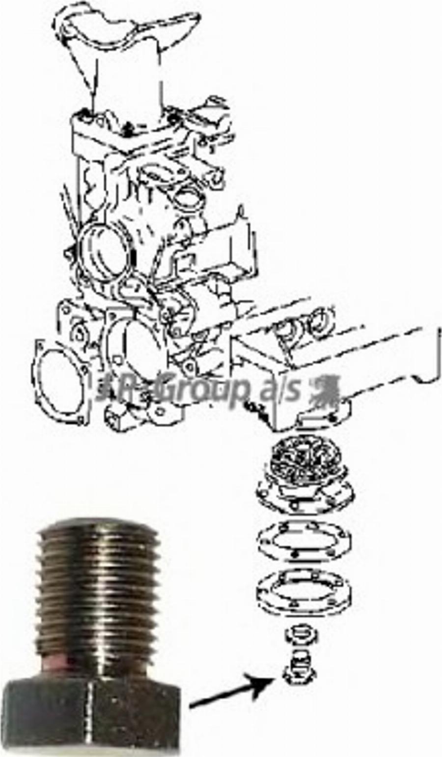 JP Group 8113800100 - Korķis, Eļļas vācele www.autospares.lv