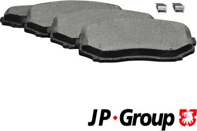 JP Group 3863600810 - Тормозные колодки, дисковые, комплект www.autospares.lv